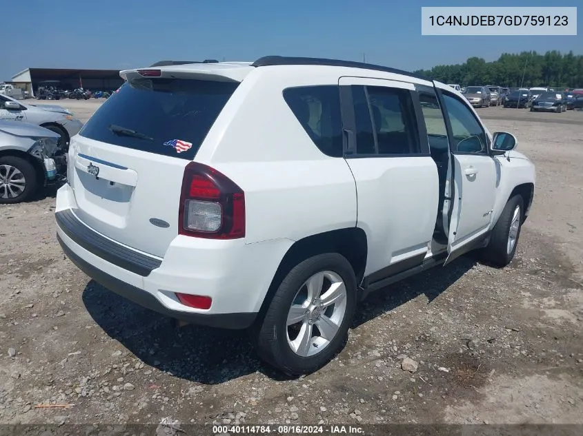 1C4NJDEB7GD759123 2016 Jeep Compass Latitude