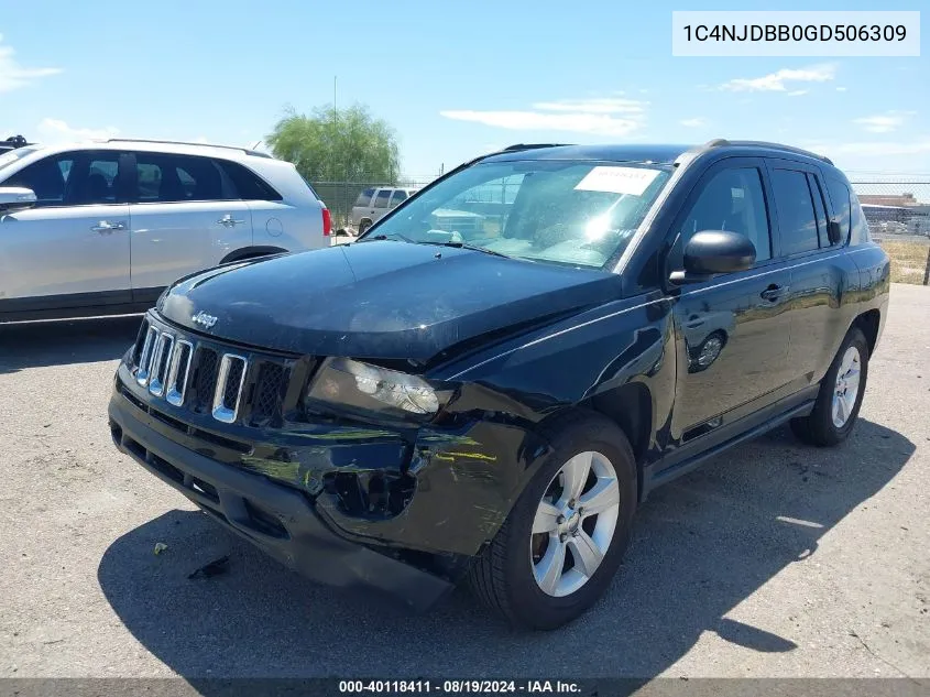 2016 Jeep Compass Sport VIN: 1C4NJDBB0GD506309 Lot: 40118411