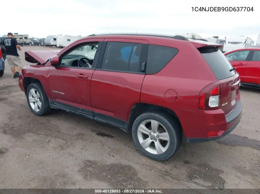 2016 Jeep Compass Latitude VIN: 1C4NJDEB9GD637704 Lot: 40129883