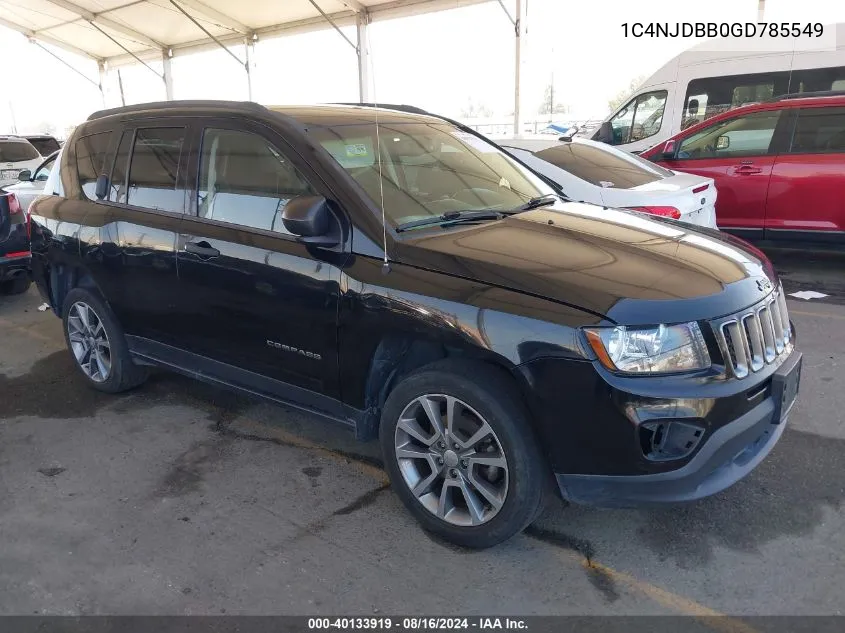 2016 Jeep Compass Sport Se VIN: 1C4NJDBB0GD785549 Lot: 40133919