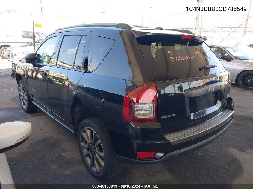 1C4NJDBB0GD785549 2016 Jeep Compass Sport Se