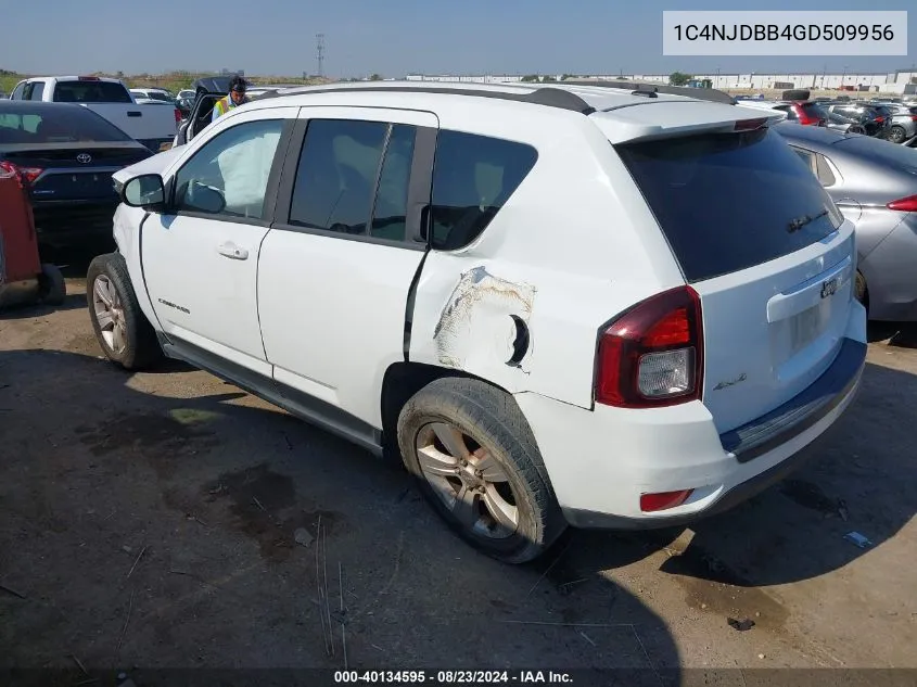 2016 Jeep Compass Sport VIN: 1C4NJDBB4GD509956 Lot: 40134595