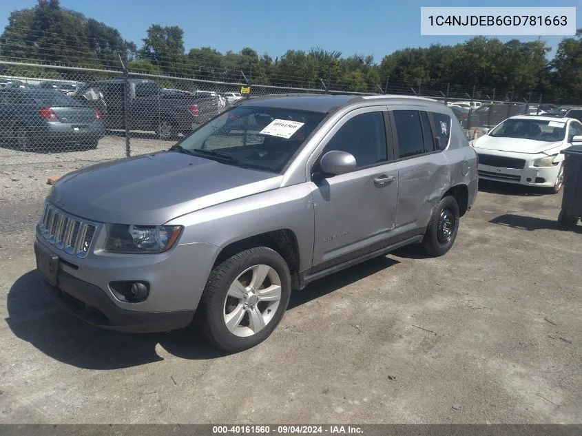 1C4NJDEB6GD781663 2016 Jeep Compass Latitude