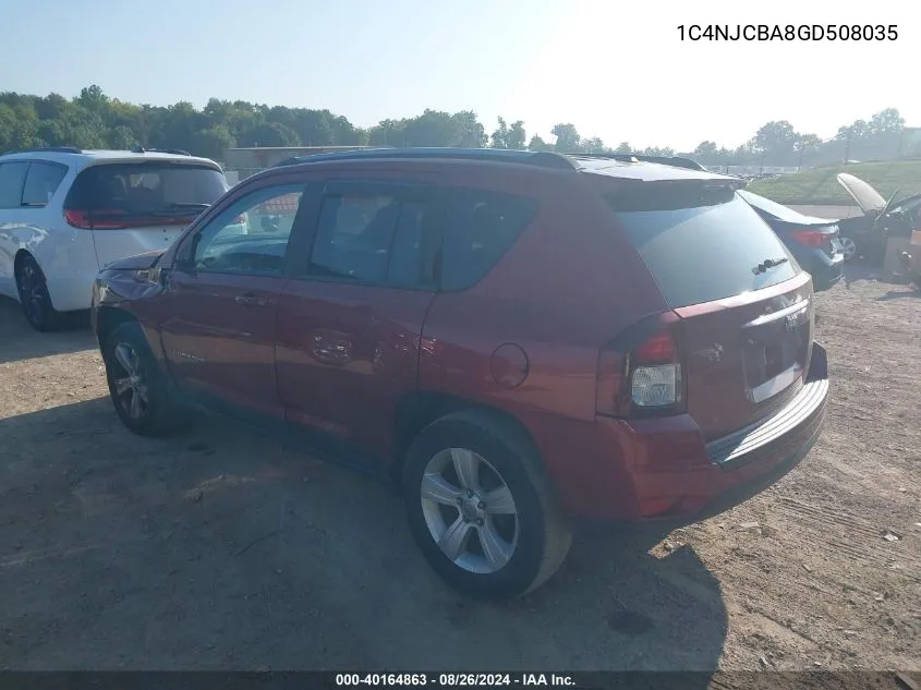 2016 Jeep Compass Sport VIN: 1C4NJCBA8GD508035 Lot: 40164863