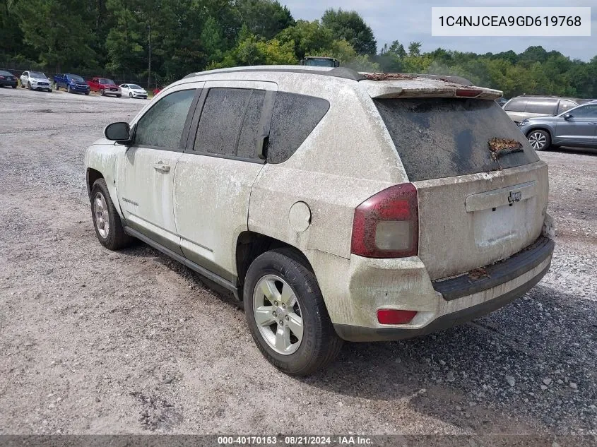 2016 Jeep Compass Latitude VIN: 1C4NJCEA9GD619768 Lot: 40170153