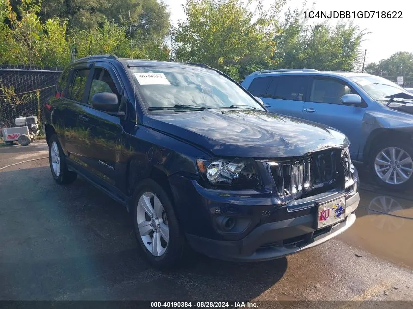 2016 Jeep Compass Sport VIN: 1C4NJDBB1GD718622 Lot: 40190384