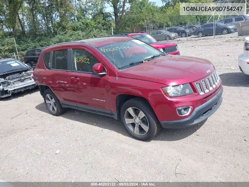 2016 Jeep Compass High Altitude Edition VIN: 1C4NJCEA9GD754247 Lot: 40203122