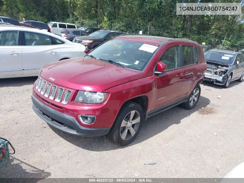 2016 Jeep Compass High Altitude Edition VIN: 1C4NJCEA9GD754247 Lot: 40203122