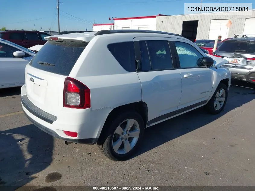 2016 Jeep Compass Sport VIN: 1C4NJCBA4GD715084 Lot: 40218507