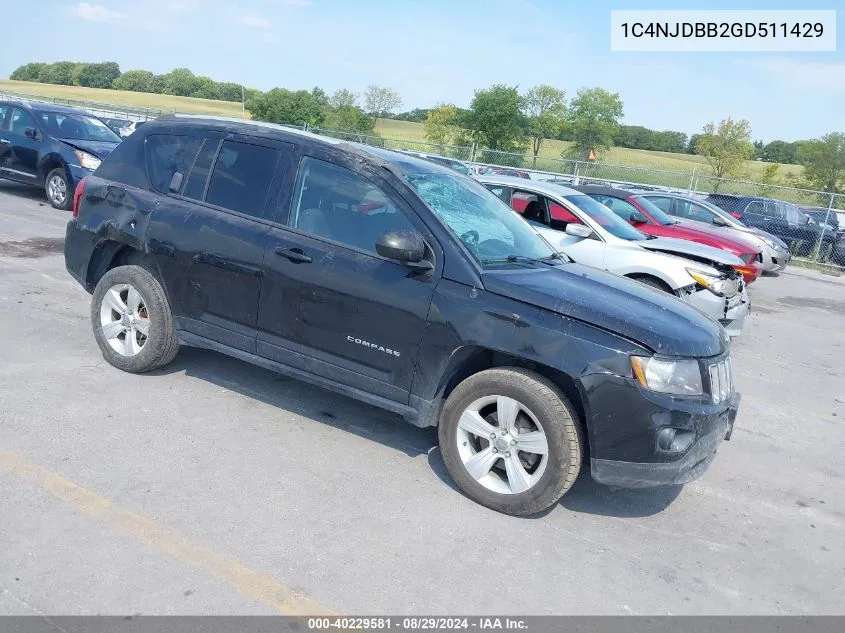 1C4NJDBB2GD511429 2016 Jeep Compass Sport