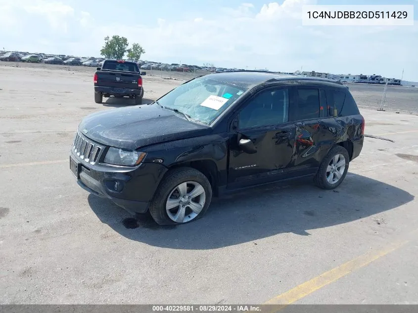 1C4NJDBB2GD511429 2016 Jeep Compass Sport