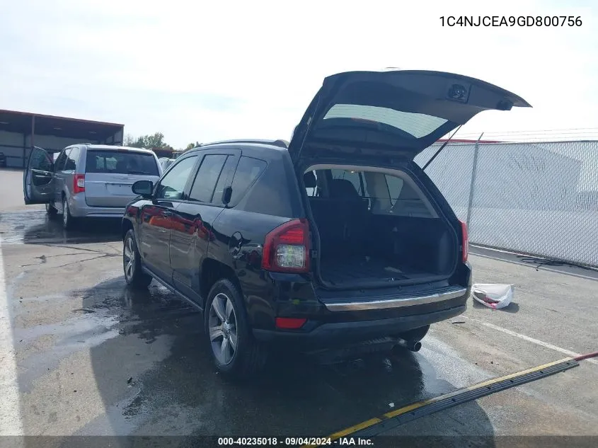 1C4NJCEA9GD800756 2016 Jeep Compass High Altitude Edition