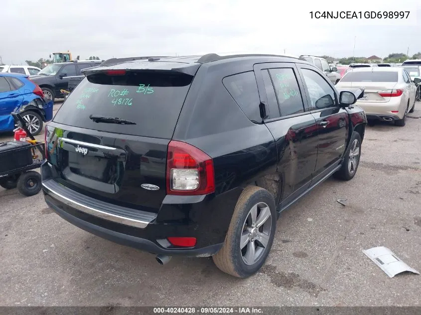 2016 Jeep Compass High Altitude Edition VIN: 1C4NJCEA1GD698997 Lot: 40240428