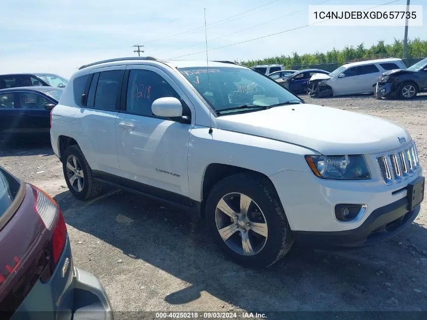 2016 Jeep Compass High Altitude Edition VIN: 1C4NJDEBXGD657735 Lot: 40250218