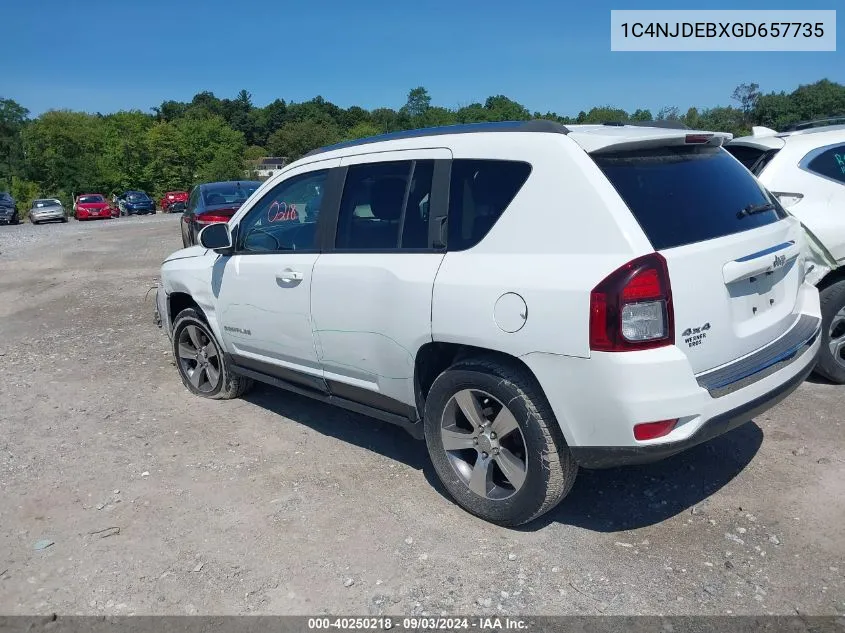 2016 Jeep Compass High Altitude Edition VIN: 1C4NJDEBXGD657735 Lot: 40250218