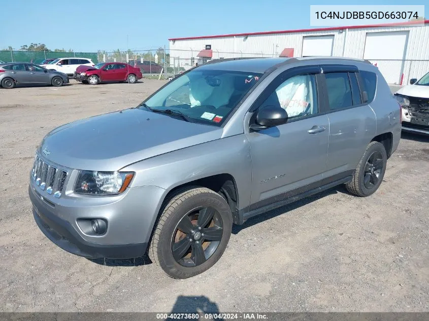 2016 Jeep Compass Sport VIN: 1C4NJDBB5GD663074 Lot: 40273680