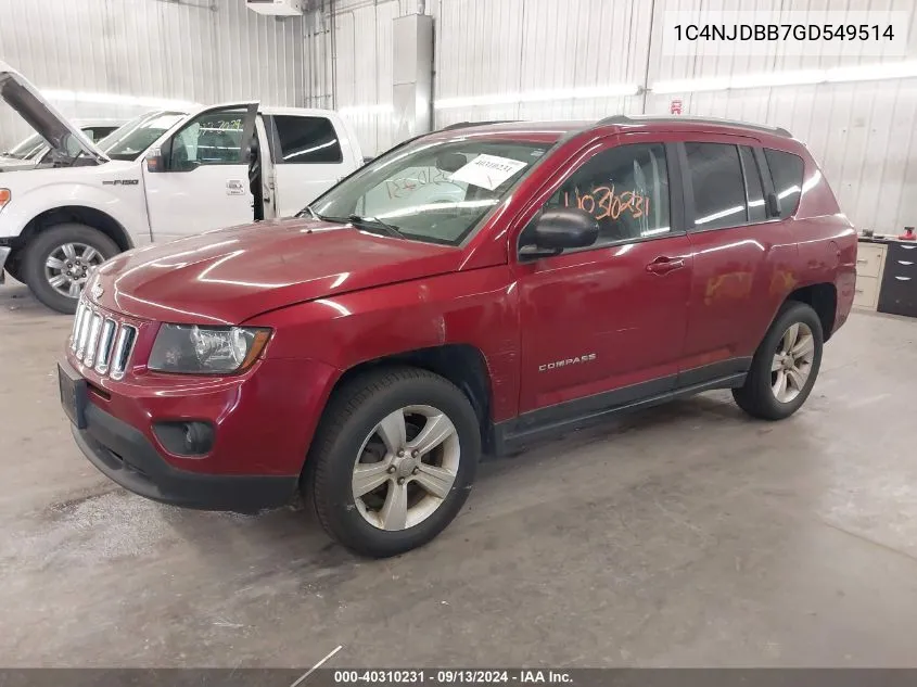 1C4NJDBB7GD549514 2016 Jeep Compass Sport