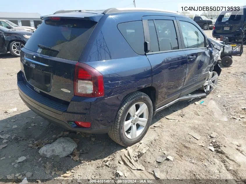 2016 Jeep Compass Latitude VIN: 1C4NJDEB5GD713533 Lot: 40314915