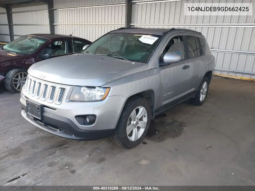 2016 Jeep Compass Latitude VIN: 1C4NJDEB9GD662425 Lot: 40315269