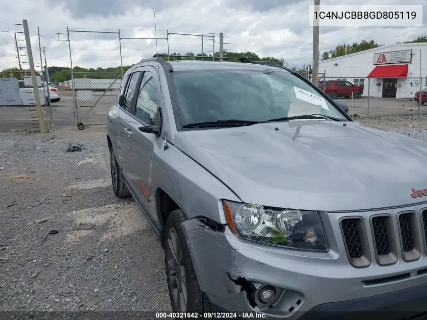 2016 Jeep Compass Sport VIN: 1C4NJCBB8GD805119 Lot: 40321642