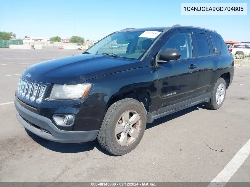 2016 Jeep Compass Latitude VIN: 1C4NJCEA9GD704805 Lot: 40343838