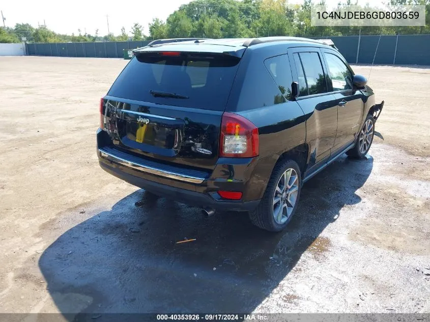 1C4NJDEB6GD803659 2016 Jeep Compass High Altitude Edition