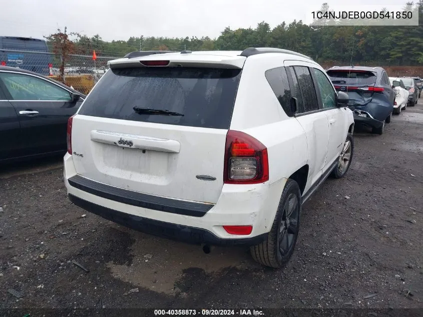 2016 Jeep Compass Latitude VIN: 1C4NJDEB0GD541850 Lot: 40358873