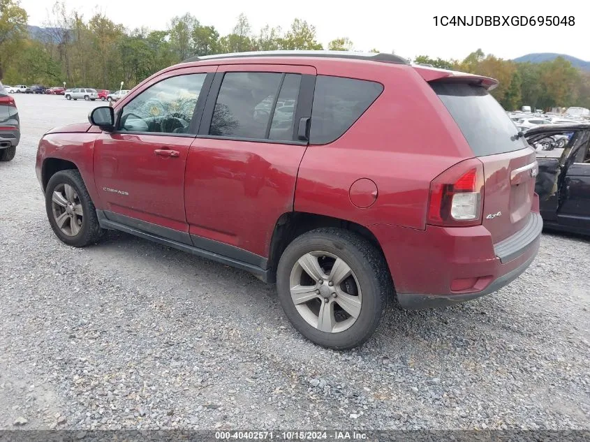 2016 Jeep Compass Sport VIN: 1C4NJDBBXGD695048 Lot: 40402571