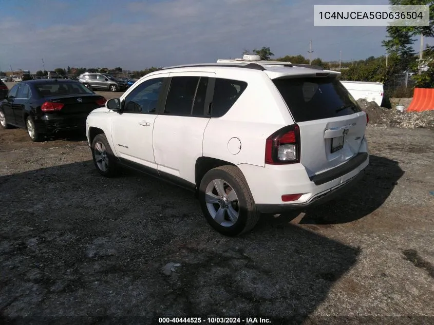 2016 Jeep Compass Latitude VIN: 1C4NJCEA5GD636504 Lot: 40444525