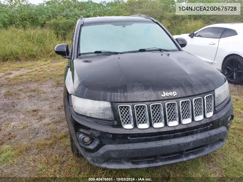 2016 Jeep Compass Latitude VIN: 1C4NJCEA2GD675728 Lot: 40476801