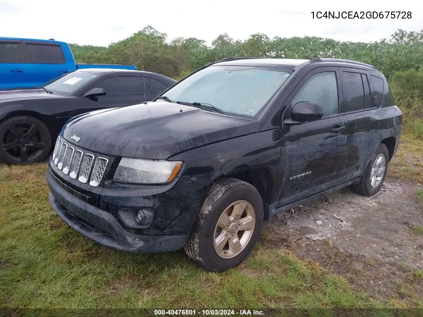 2016 Jeep Compass Latitude VIN: 1C4NJCEA2GD675728 Lot: 40476801