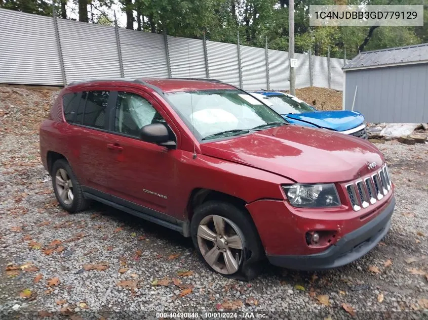 2016 Jeep Compass Sport VIN: 1C4NJDBB3GD779129 Lot: 40490848