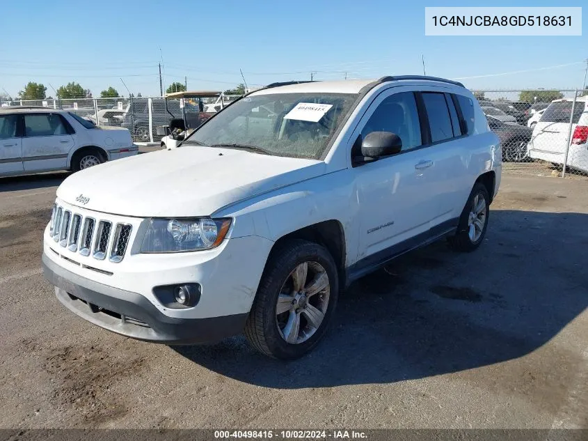 2016 Jeep Compass Sport VIN: 1C4NJCBA8GD518631 Lot: 40498415