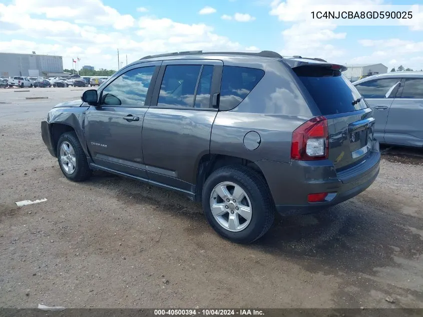 2016 Jeep Compass Sport VIN: 1C4NJCBA8GD590025 Lot: 40500394