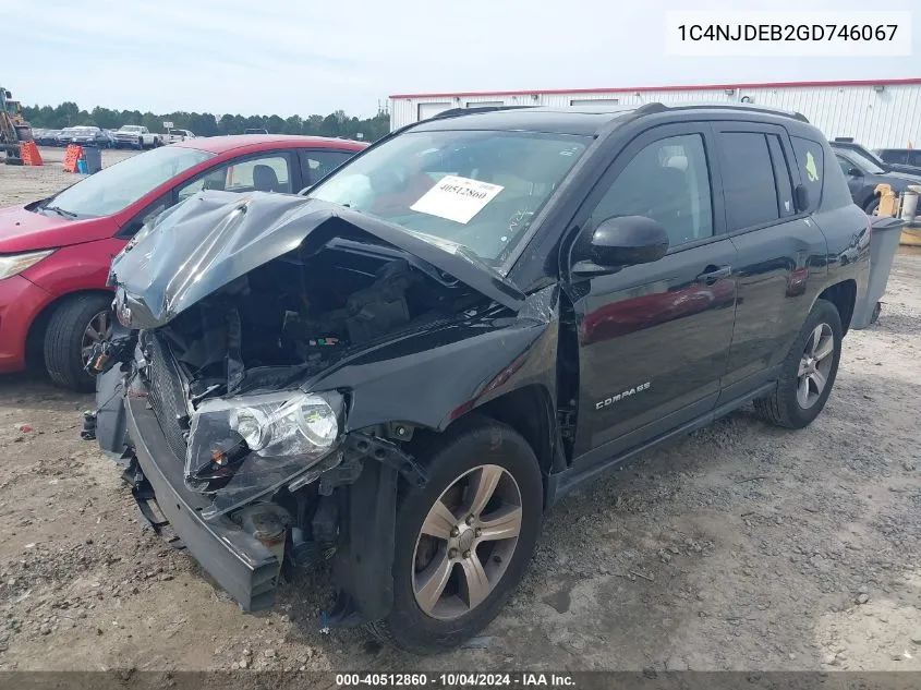 2016 Jeep Compass High Altitude Edition VIN: 1C4NJDEB2GD746067 Lot: 40512860