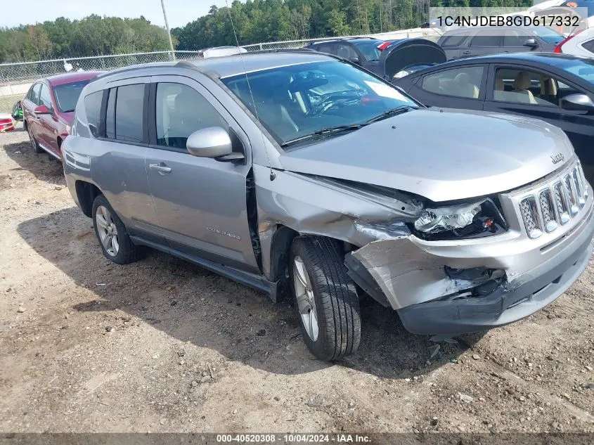 2016 Jeep Compass Latitude VIN: 1C4NJDEB8GD617332 Lot: 40520308