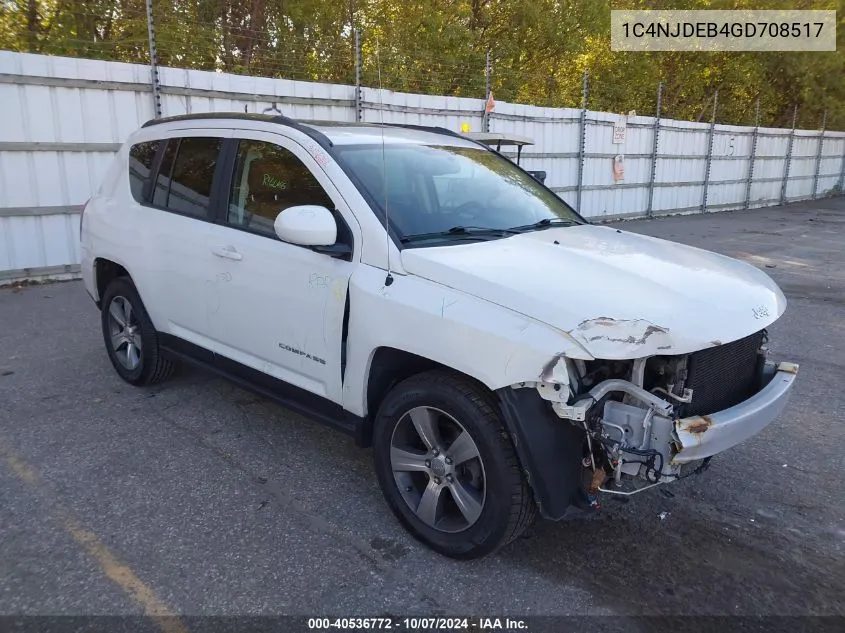 2016 Jeep Compass High Altitude Edition VIN: 1C4NJDEB4GD708517 Lot: 40536772