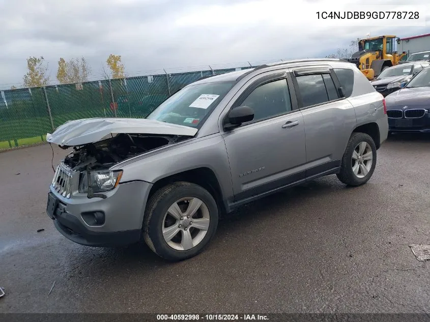 1C4NJDBB9GD778728 2016 Jeep Compass Sport