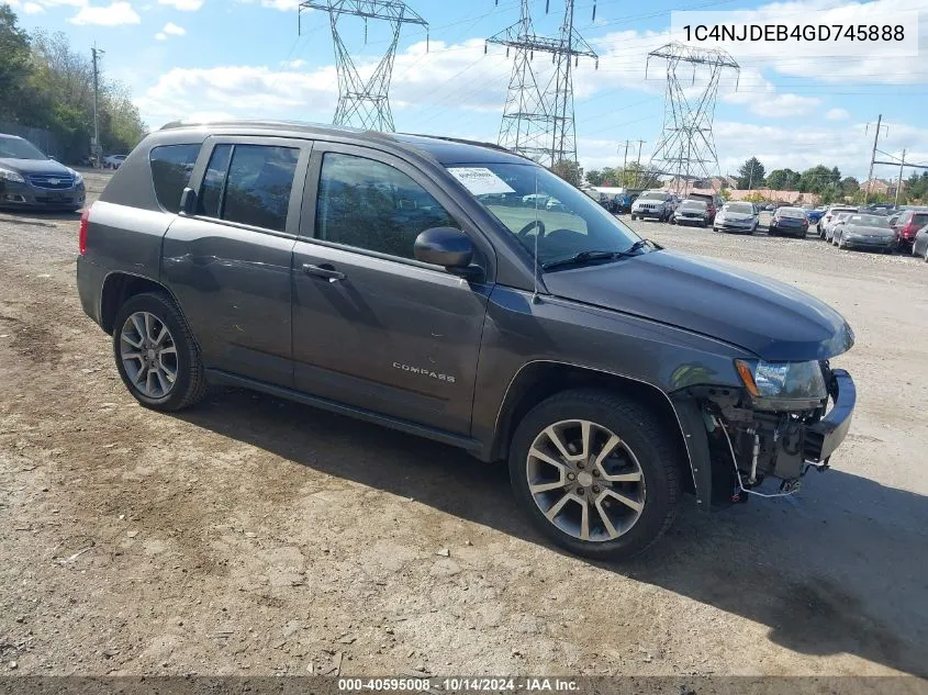 2016 Jeep Compass High Altitude Edition VIN: 1C4NJDEB4GD745888 Lot: 40595008