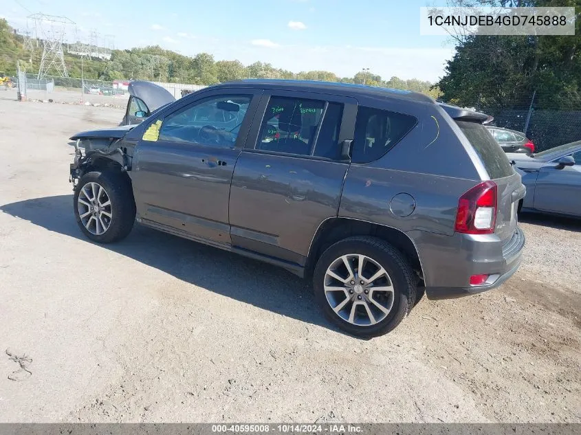 1C4NJDEB4GD745888 2016 Jeep Compass High Altitude Edition