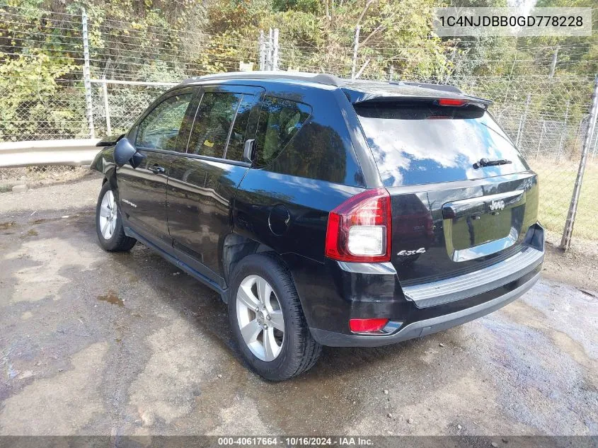 1C4NJDBB0GD778228 2016 Jeep Compass Sport