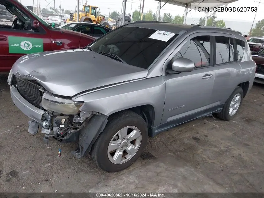 2016 Jeep Compass Latitude VIN: 1C4NJCEB0GD620753 Lot: 40620862