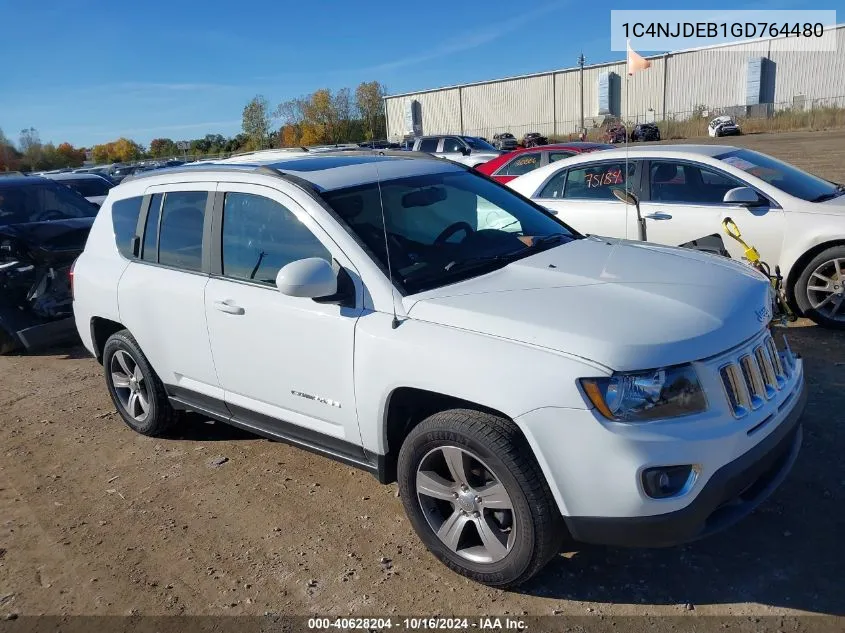 1C4NJDEB1GD764480 2016 Jeep Compass High Altitude Edition