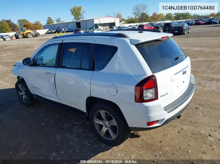 1C4NJDEB1GD764480 2016 Jeep Compass High Altitude Edition