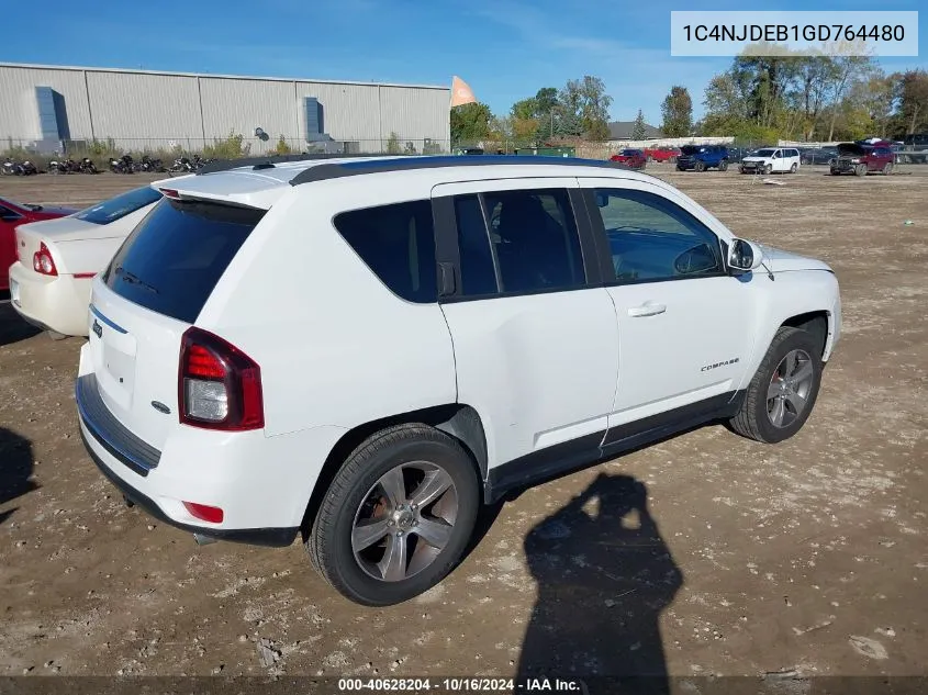 1C4NJDEB1GD764480 2016 Jeep Compass High Altitude Edition