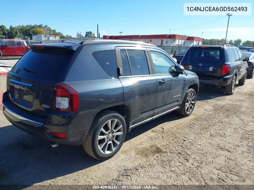 2016 Jeep Compass High Altitude Edition VIN: 1C4NJCEA6GD562493 Lot: 40633251