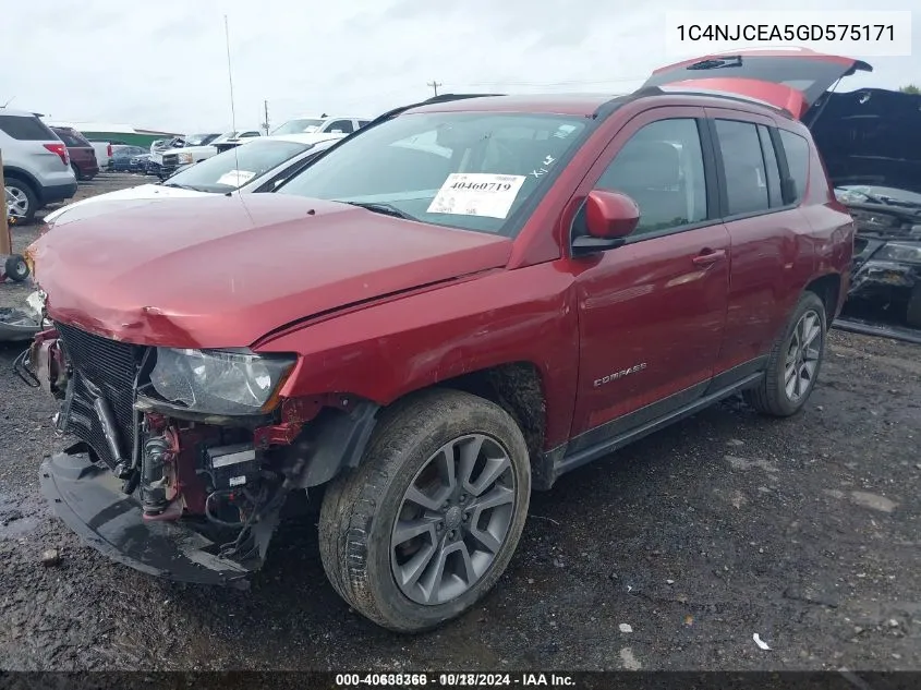 1C4NJCEA5GD575171 2016 Jeep Compass High Altitude Edition