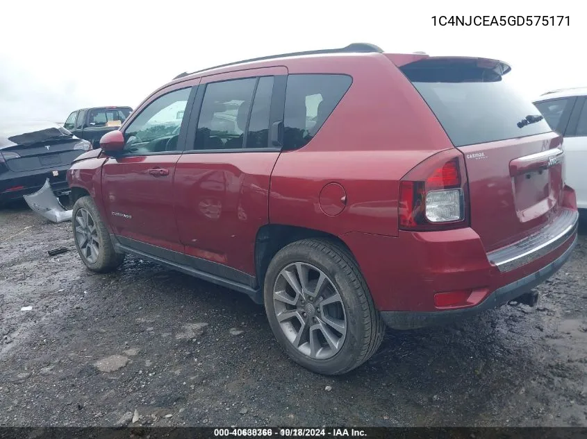 1C4NJCEA5GD575171 2016 Jeep Compass High Altitude Edition