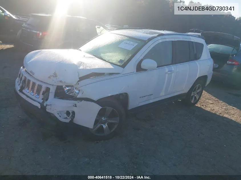 2016 Jeep Compass High Altitude Edition VIN: 1C4NJDEB4GD730341 Lot: 40641518