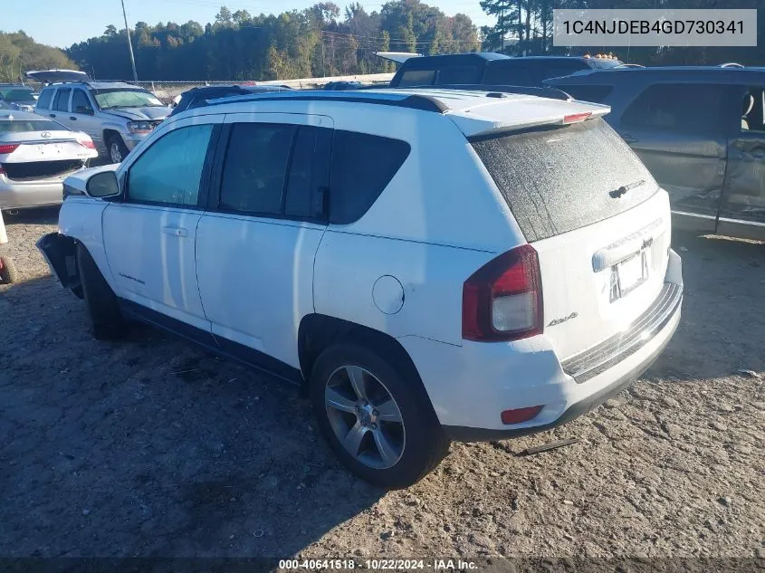 1C4NJDEB4GD730341 2016 Jeep Compass High Altitude Edition